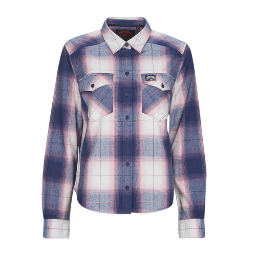 Oblačila Ženske Srajce & Bluze Superdry LUMBERJACK CHECK FLANNEL SHIRT Rožnata