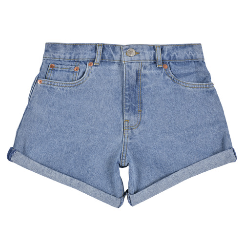 Oblačila Deklice Kratke hlače & Bermuda Levi's MINI MOM SHORT W/ ROLL CUF Denim