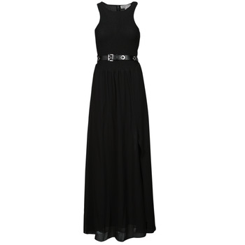 Oblačila Ženske Dolge obleke MICHAEL Michael Kors SMOCKED MAXI DRESS Črna / Bela