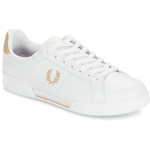 Čevlji  Moški Nizke superge Fred Perry B722 Leather Bela / Zlata