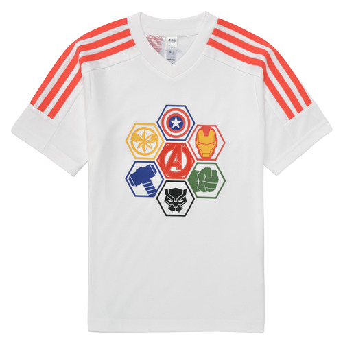 Oblačila Dečki Majice s kratkimi rokavi Adidas Sportswear LK MARVEL AVENGERS T Bela / Rdeča