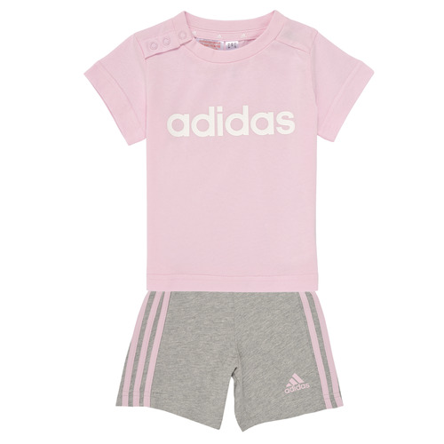 Oblačila Deklice Trenirka komplet Adidas Sportswear I LIN CO T SET Rožnata / Siva