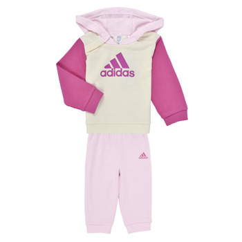 Oblačila Deklice Trenirka komplet Adidas Sportswear I CB FT JOG Rožnata / Kremno bela