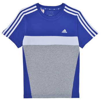 Oblačila Dečki Majice s kratkimi rokavi Adidas Sportswear J 3S TIB T Modra / Bela / Siva