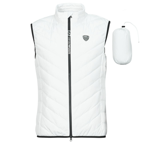 Oblačila Moški Puhovke Emporio Armani EA7 PREMIUM SHIELD DOWN WAISTCOAT Bela