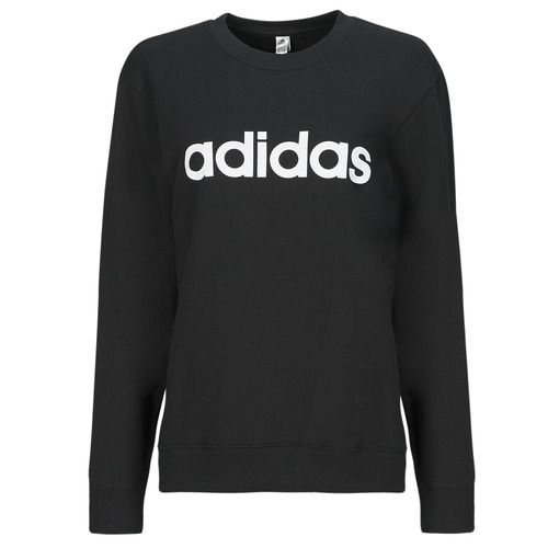 Oblačila Ženske Puloverji Adidas Sportswear W LIN FT SWT Črna / Bela