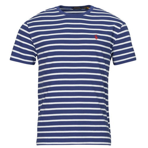 Oblačila Moški Majice s kratkimi rokavi Polo Ralph Lauren T-SHIRT AJUSTE EN COTON Modra