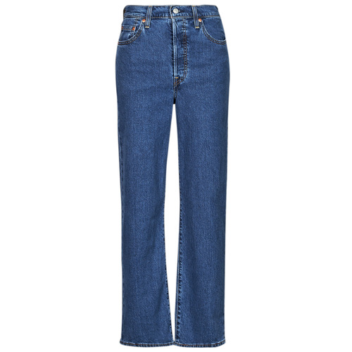 Oblačila Ženske Jeans straight Levi's RIBCAGE STRAIGHT ANKLE Lightweight Modra