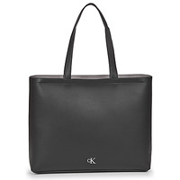 Torbice Ženske Nakupovalne torbe Calvin Klein Jeans MINIMAL MONOGRAM SLIM TOTE34 Črna