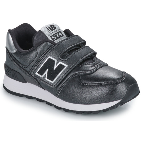 Čevlji  Deklice Nizke superge New Balance 574 Črna / Srebrna