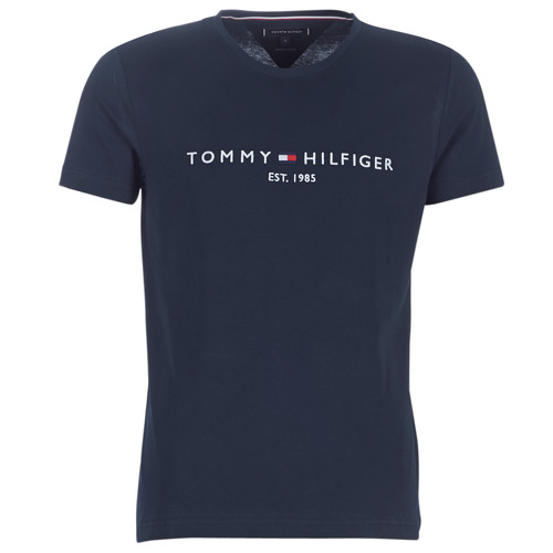 Oblečenie Muž Tričká s krátkym rukávom Tommy Hilfiger TOMMY FLAG HILFIGER TEE Námornícka modrá