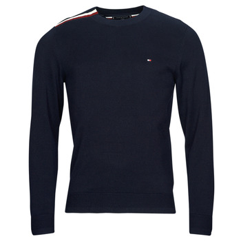 Oblečenie Muž Svetre Tommy Hilfiger GLOBAL STP PLACEMENT CREW NECK Námornícka modrá