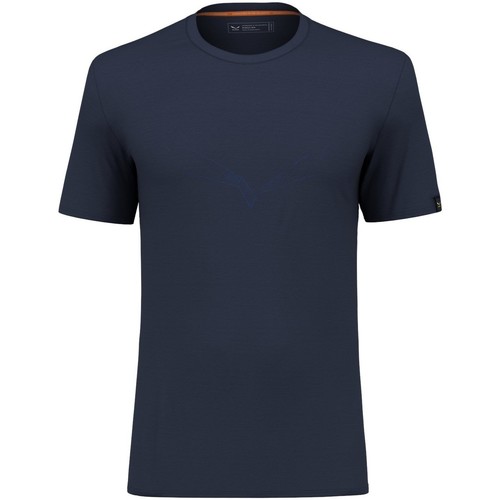 Oblečenie Muž Tričká a polokošele Salewa Puez Eagle Sketch Merino Men's T-Shirt 28340-3960 Modrá