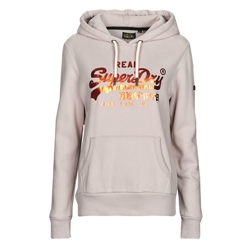 Oblečenie Žena Mikiny Superdry VL EMBELLISH HOOD Béžová