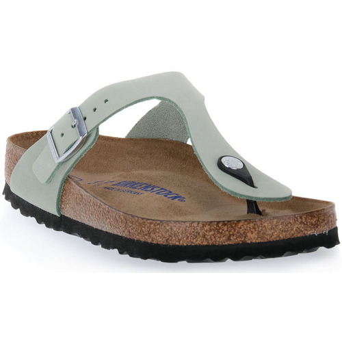 Topánky Žena Šľapky Birkenstock GIZEH MATCHA NOUBUCK CALZ N Zelená