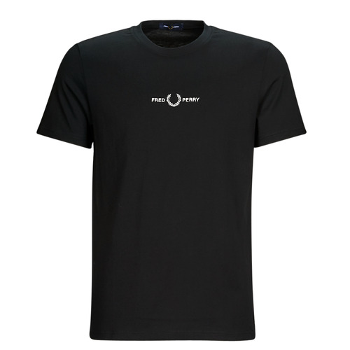 Oblečenie Muž Tričká s krátkym rukávom Fred Perry EMBROIDERED T-SHIRT Čierna