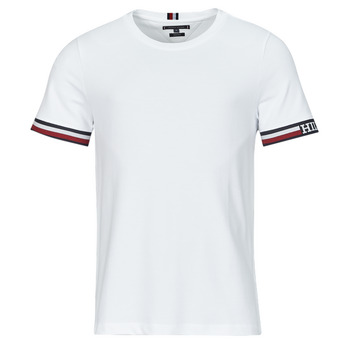 Oblečenie Muž Tričká s krátkym rukávom Tommy Hilfiger MONOTYPE BOLD GSTIPPING TEE Biela