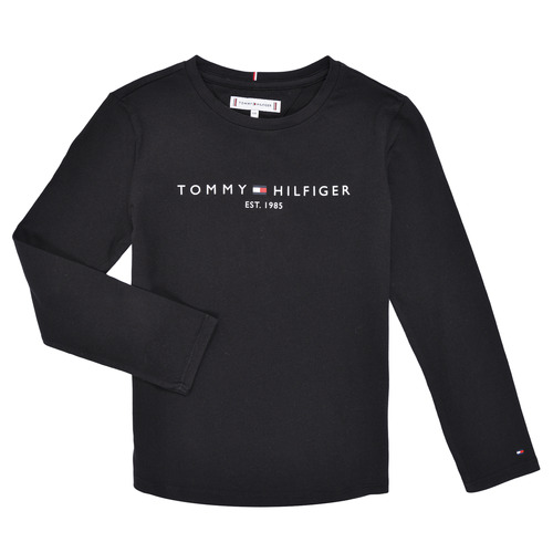 Oblečenie Deti Tričká s dlhým rukávom Tommy Hilfiger ESSENTIAL TEE L/S Čierna