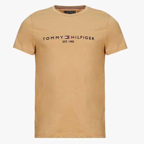 Oblečenie Muž Tričká s krátkym rukávom Tommy Hilfiger LOGO TEE Béžová