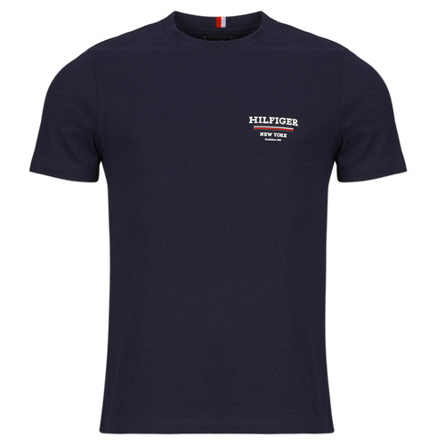 Oblečenie Muž Tričká s krátkym rukávom Tommy Hilfiger HILFIGER GLOBAL STRIPE TEE Námornícka modrá