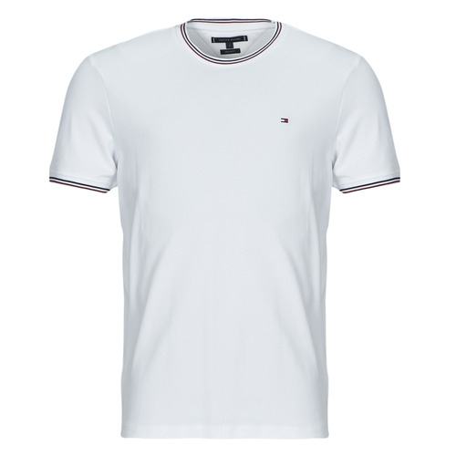 Oblečenie Muž Tričká s krátkym rukávom Tommy Hilfiger RWB TIPPED COLLAR TEE Biela