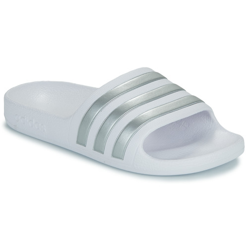 Topánky Dievča športové šľapky Adidas Sportswear ADILETTE AQUA K Biela / Strieborná