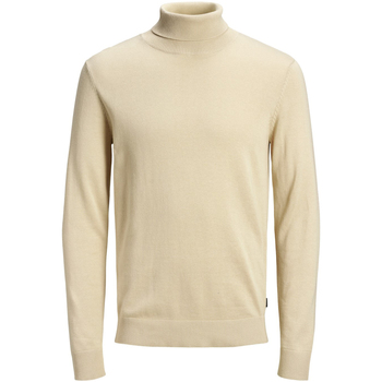 Oblečenie Muž Cardigany Jack & Jones JJEEMIL KNIT ROLL NECK NOOS 12157417 Béžová