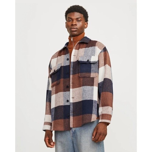 Oblečenie Muž Kabáty Jack & Jones 12257199 BRADLEY Modrá