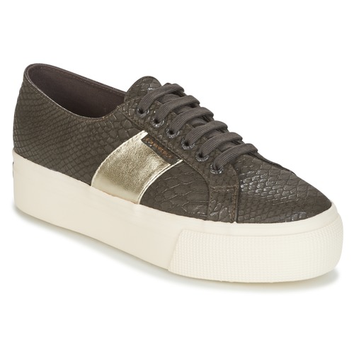 Topánky Žena Nízke tenisky Superga 2790 PU SNAKE W Hnedá