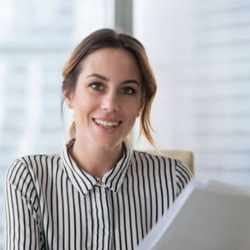 girl taking interview