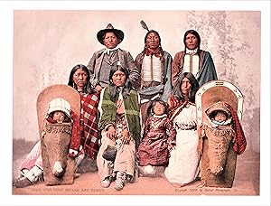 UTES, CHIEF SEVARA AND FAMILY (Original Photochrom Print)