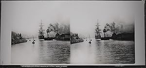 "LE GABAIN, NAVIRE BREMOIS, SORTANT DU PORT DU HAVRE (MARINE INSTANTANEE)" [GLASS STEREOVIEW]