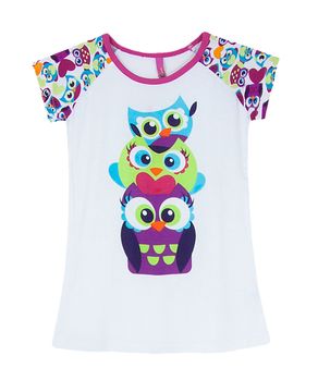 CAMISAO-INFANTIL-PUKET-MANGA-CURTA-CORUJAS