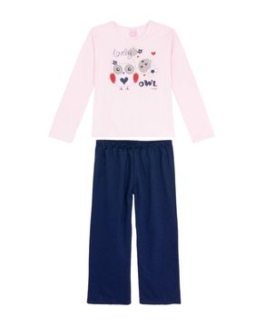 Pijama-Infantil-Feminino-Compose-Moletinho-Coruja