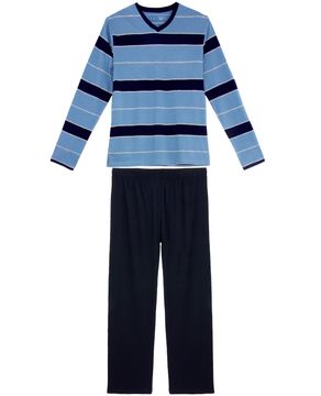 Pijama-Masculino-Fits-Well-Longo-Modal-Listras