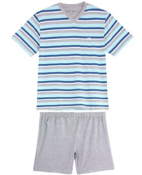 Pijama-Masculino-Fits-Well-Curto-Algodao-Listras