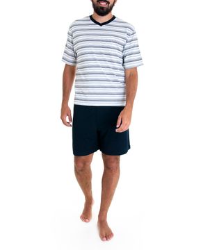 Pijama-Masculino-Fits-Well-Curto-Modal-Listras