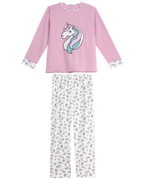 Pijama-Plus-Size-Feminino-Lua-Cheia-Flanelado-Unicornio