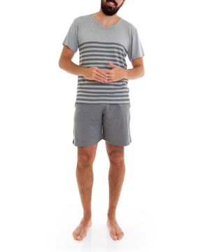 Pijama-Masculino-Homewear-Curto-Viscolycra-Listras