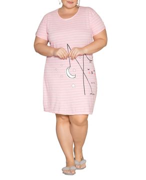 Camisola-Plus-Size-Laibel-Algodao-Listras-Gato