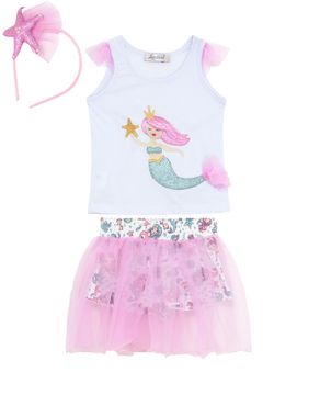 Pijama-Infantil-Feminino-Lua-Cheia-Regata-Saia-Tiara