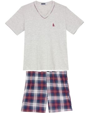 Pijama-Masculino-Lua-Cheia-Algodao-Bermuda-Xadrez