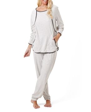 Pijama-Feminino-Joge-Longo-Algodao-Matelasse-Bolso