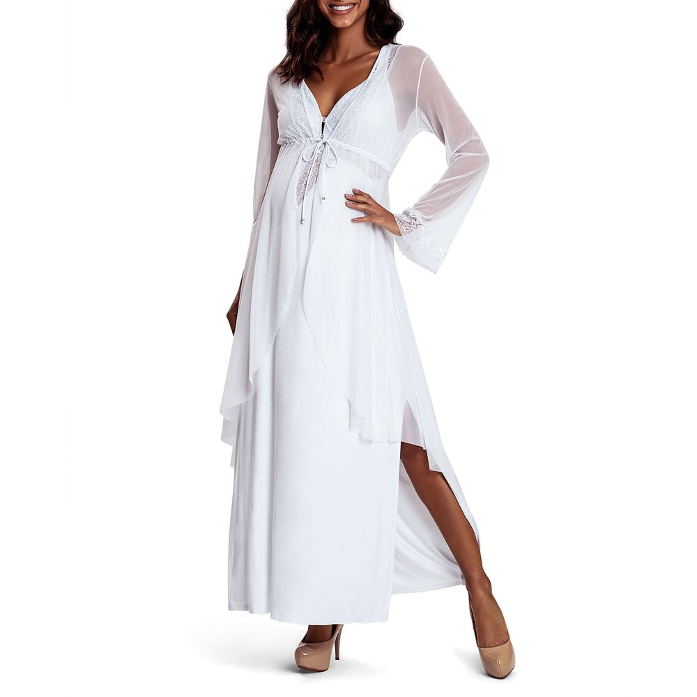 Camisola-Gestante-com-Robe-Recco-Viscolycra-Tule