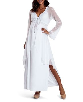 Camisola-Gestante-com-Robe-Recco-Viscolycra-Tule