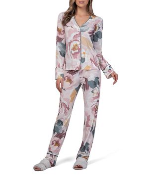 Pijama-Feminino-Lua-Lua-Longo-Aberto-Floral