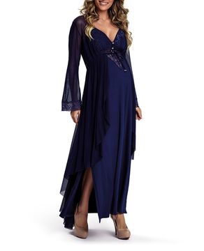 Camisola-Gestante-com-Robe-Recco-Viscolycra-Tule