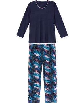 Pijama-Plus-Size-Feminino-Recco-Longo-Viscolycra-Onca