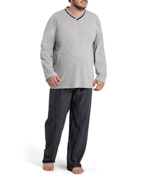 Pijama-Plus-Size-Masculino-Recco-Algodao-Calca-Listras