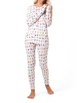 Pijama-Feminino-Longo-Joge-Viscolycra-Copos-Cafe